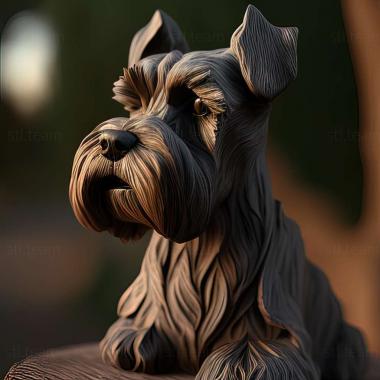 3D model Zwergschnauzer dog (STL)